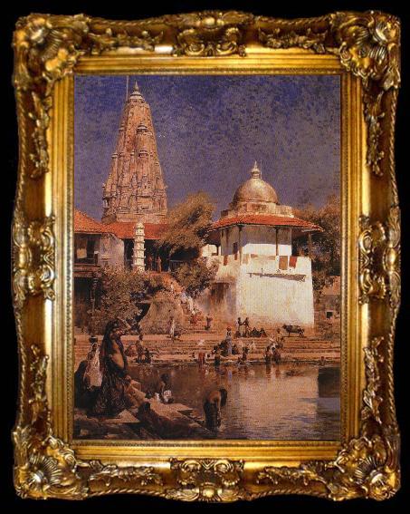 framed  Edwin Lord Weeks The Temple and Tank of Walkeshwar at Bombay, ta009-2